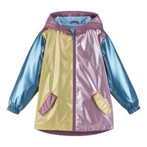 🔥Andy & Evan  rain jacket Girls Aqua Windbreaker Sz 6 New